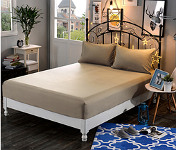 Простирадло на резинці 160х200х20см бязь тм Ярослав №4 какао