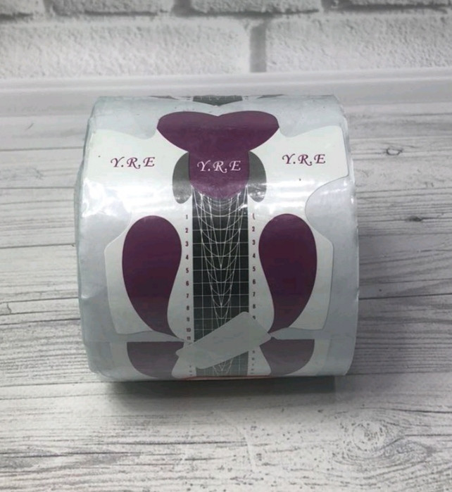 Форми для нарощування нігтів YRE широкі, паперові, метелик 500 шт. FS-02