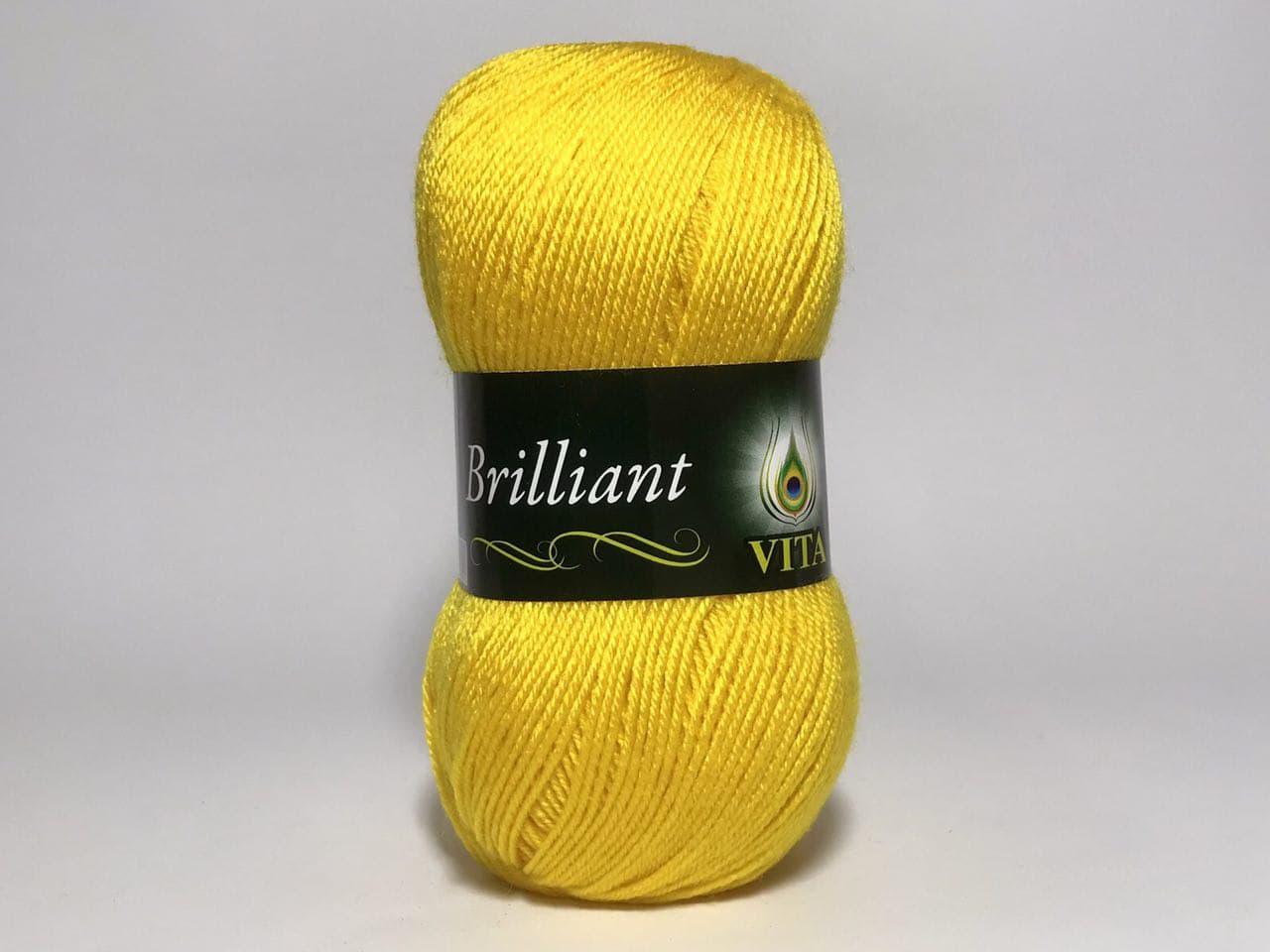 Пряжа напіввовняна VITA Brilliant, Color No.5112 жовтий
