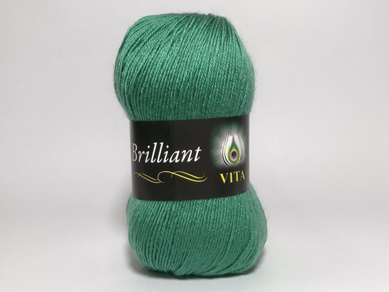 Пряжа напіввовняна VITA Brilliant, Color No.5117 зелена бірюза