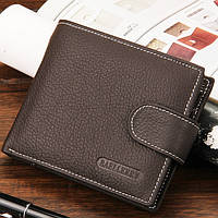 Чоловічий гаманець Baellerry Premium Темно-коричневий з відділом для дріб'язку