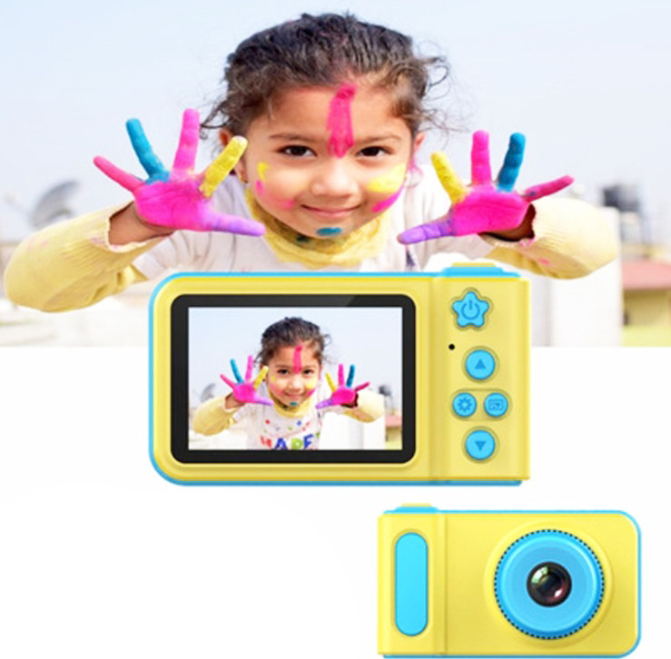 Детский фотоаппарат цифровой smart kids camera v7 детская фотокамера , камера для детей Голубой - фото 9 - id-p1065590348