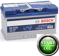 Аккумулятор BOSCH EFB (S4 E10) 75Ah 730 R+ 0092S4E100