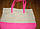Сумка Victoria`s Secret Logo Shopper Beach Large Tote Bag Color Pink Beige, фото 4