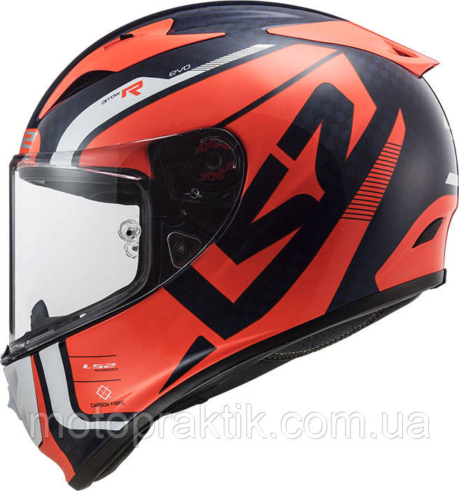 LS2 FF323 ARROW C EVO STING BLUE FLUO ORANGE, S Мотошолом інтеграл