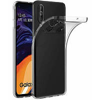 Samsung A60 силиконовый прозрачный Ou case Ultra Slim Unique SKID TPU Transparent