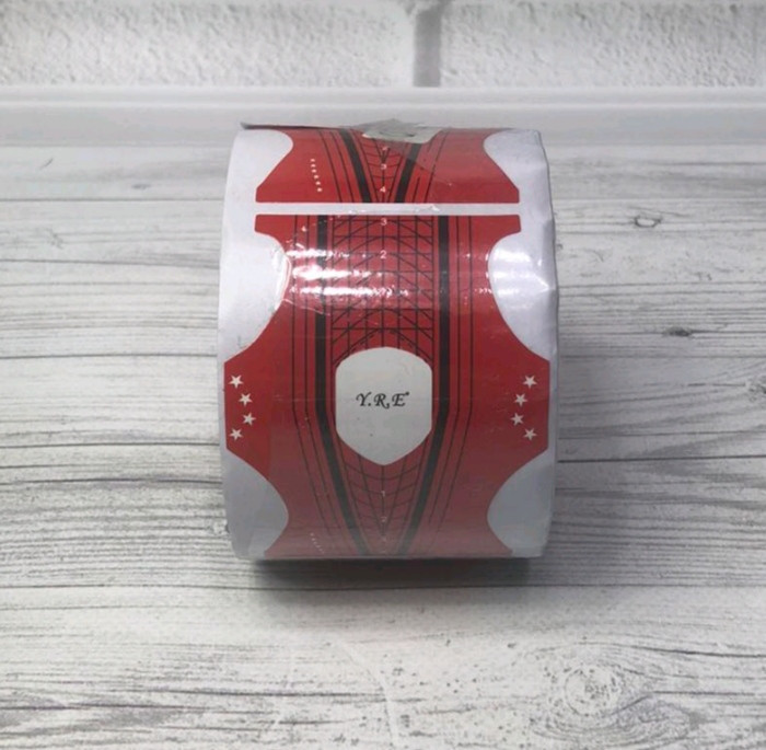 Форми для нарощування нігтів YRE широкі, паперові, 300 шт. FT-03