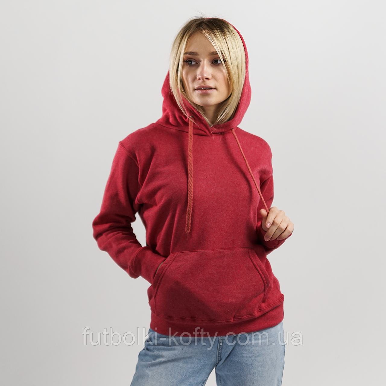Жіноче худі з капюшоном тепле з начосом Fruit of the Loom