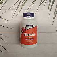 Now Foods Niacin 100 caps 500 mg Vitamin B-3 , витамин Б-3 Нау ниацин