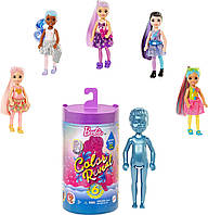 Кукла Барби Челси Сюрприз Цветное перевоплощение Barbie Color Reveal Chelsea Shimmer Series Doll