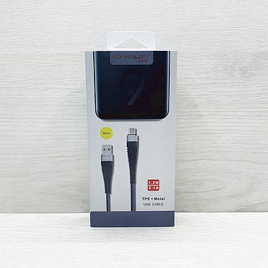 USB Кабель KONFULON S61 MicroUSB (чорний), фото 3