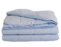 Летние пуховые одеяла облегченные из лебяжего пуха 1.5-спальный 145х215 см.Blu