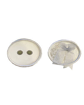 Сережки срібні ХЮЗ "Перепліт" з нефритом, 7,43 гр. К1552
