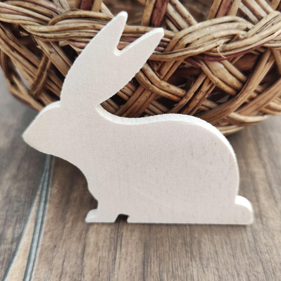 Великодній дерев'яний магніт "Кролик" 8*6,5 см.| заготівля для декупажу| під декорування |для розпису