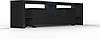 Тумба під телевізор з LED-підсвічуванням MeBelle ARIA 2 м, ЛДСП чорний матовий + глянець, в сучасному стилі, фото 5