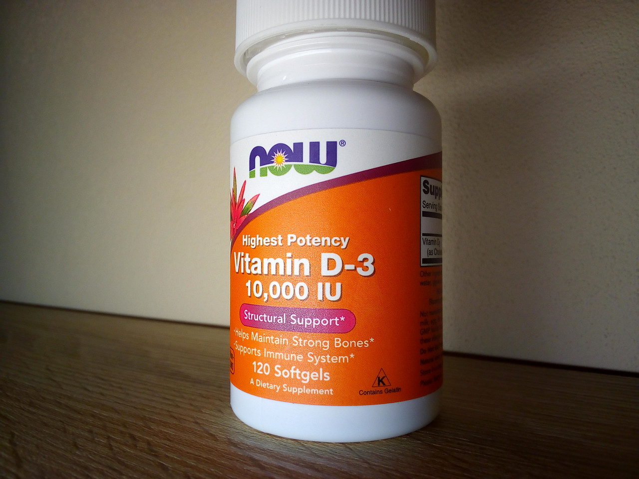 Вітамін Д3 Vitamin D3 10000МЕ Now Foods 120 капсул