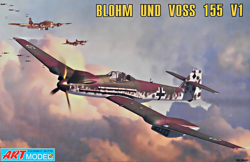 Пластикова модель 1/72 ART model 7202 німецький винищувач Blohm und Voss 155