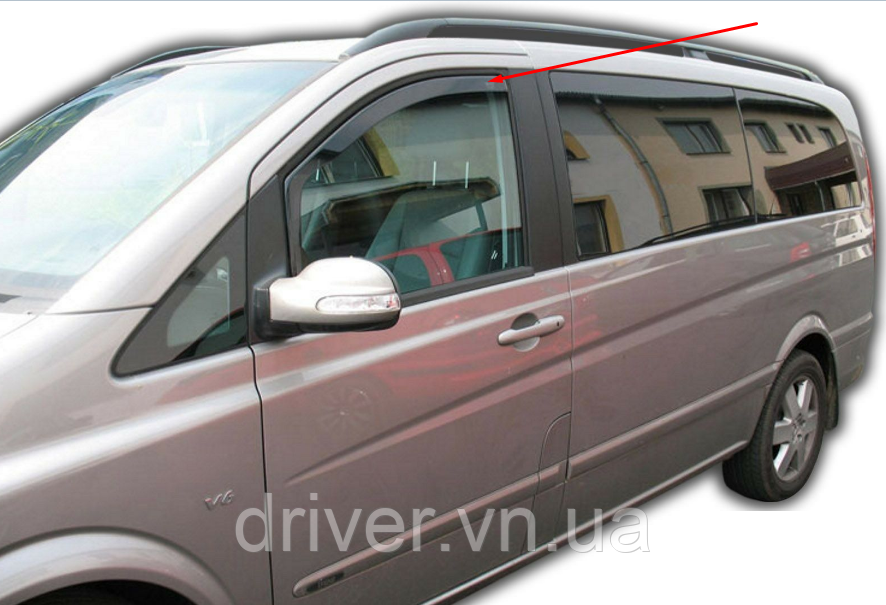 Дефлектори вікон вставні Mercedes Vito/Viano W-639 2003-2014, 2 шт