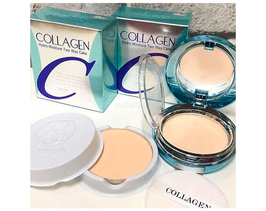 Зволожуюча пудрова з колагеном Enough Collagen Hydro Moisture Two Way Cake SPF25 PA++ ТОН 13