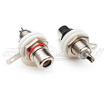 Роз'єм гніздо RCA монтажне із ізолятором (метал), фото 3