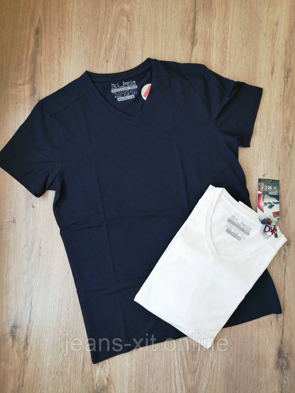 Футболка чоловіча 2XL(р) темно-синя 22767 MCL Туреччина Літо-D