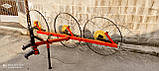 Граблі вушко Сонечко на 3 колеса (спиця 6 мм) для мінітрактора (3Т), фото 3