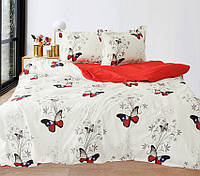 Турецкое постельное белье 150х200 полуторное бабочки с компаньоном G10569/1