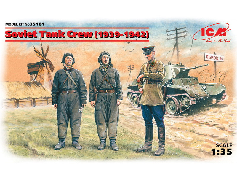 Пластикова модель 1/35 ICM 35181 радянський танковий екіпаж (1939-1942)