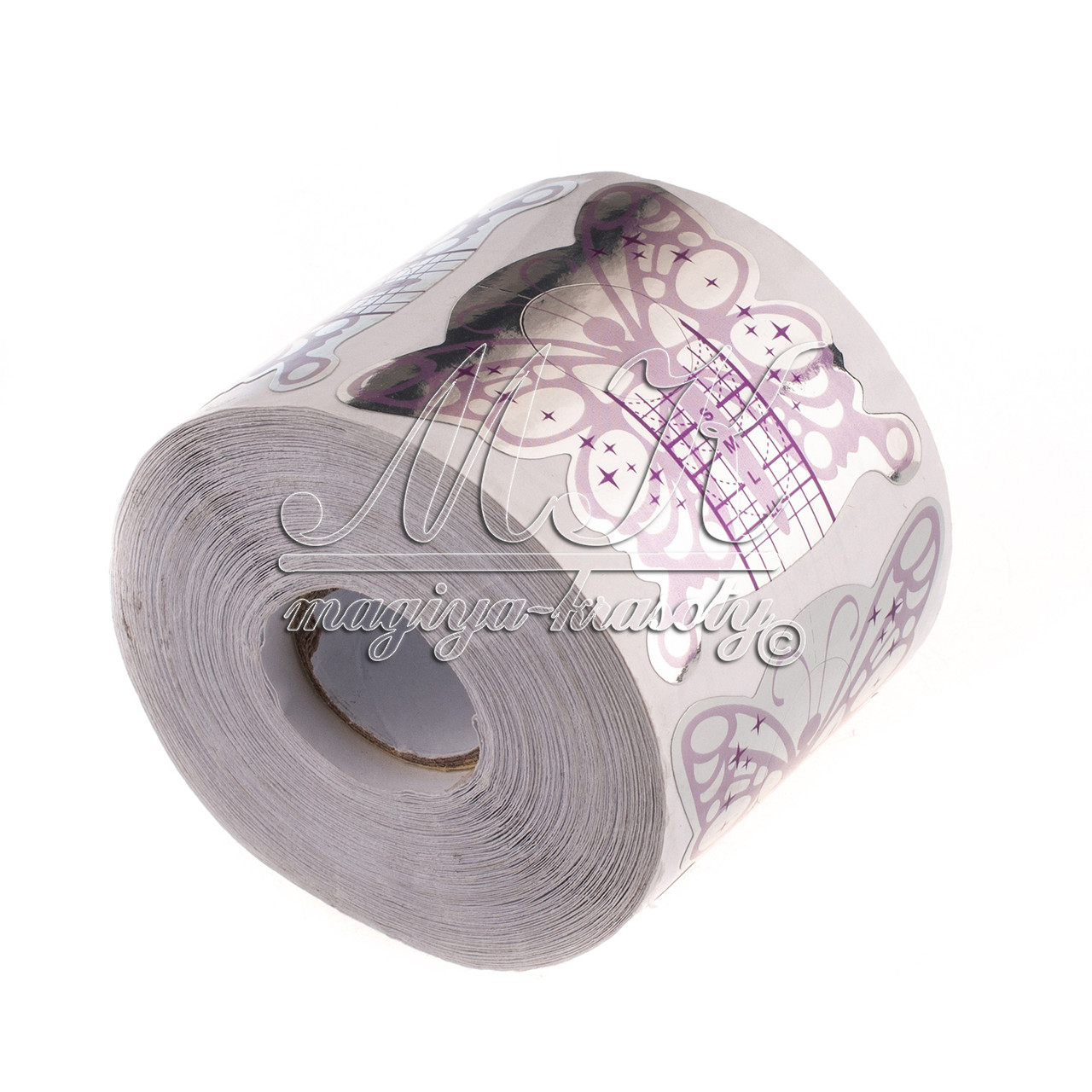 Форма для нарощування срібло з бузковим, бабочка, 300 шт., фото 1