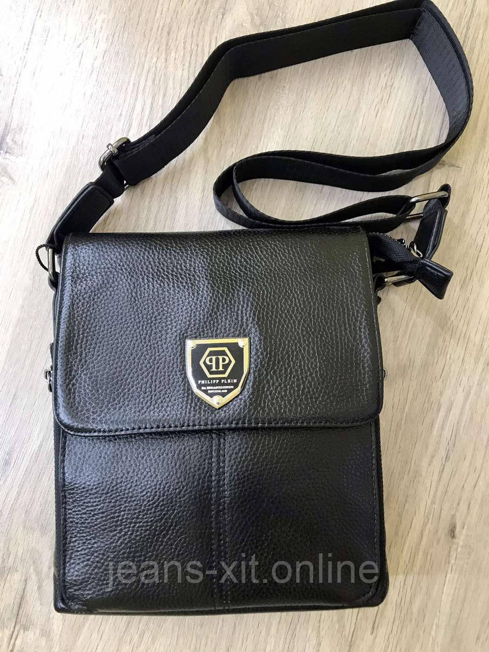 Сумка чоловіча 1(р) чорна 1883-2 Philipp Plein КНР D
