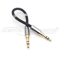 Аудіокабель AUX 3.5 mm jack mini HQ метал, у екрані