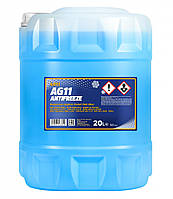 Антифриз MANNOL 4011 Longterm Antifreeze AG11 -40°C 20л синий готовый раствор (охлаждающая жидкость)