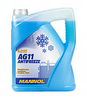 Антифриз MANNOL 4011 Longterm Antifreeze AG11 -40°C 5л синій готовий розчин (охолоджуюча рідина)