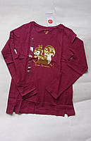 Реглан-лонгслів для дівчинки 152 бордо-цегла Coolclub