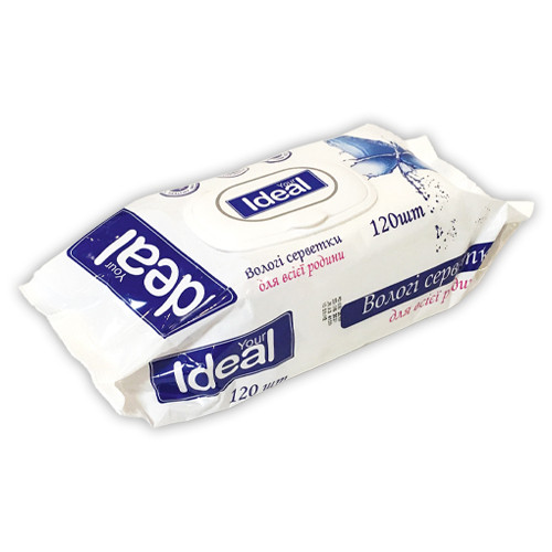 Серветки вологі "IDEAL", 120 шт, фото 1