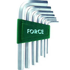 Набір ключів FORCE 5072 6-гр. (HEX) Р-образных7 пр. (2.5-10 мм)