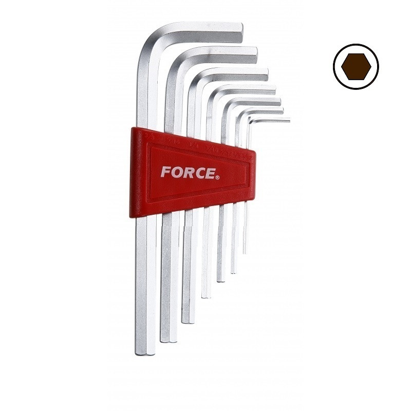 Набір ключів FORCE 5076 6-гр. (HEX) Г-образних 7 пр. (1.5-6 мм)