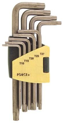 Набір ключів FORCE 5098LT Torx Г-образних з отвором довгих 9 пр. (Т10-Т50)