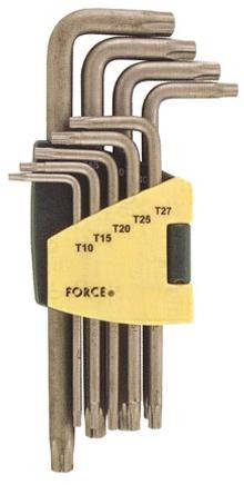 Набір ключів FORCE 5098LT Torx Г-образних з отвором довгих 9 пр. (Т10-Т50), фото 1