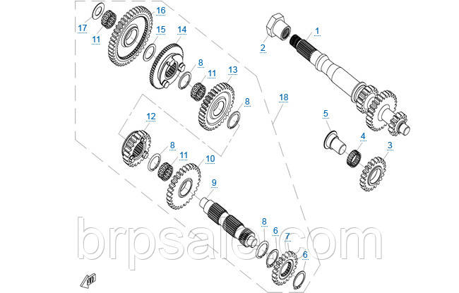 Шестерня підвищеної передачі CFMoto DRIVEN GEAR, HIGH RANGE