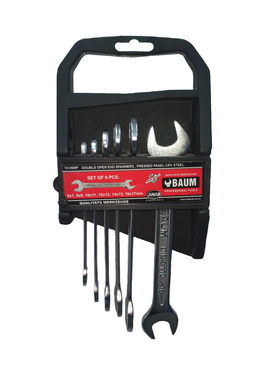 Набор ключей рожковых BAUM 10-6MP в пластиковом держателе 6 пр. (6-17 мм)