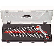 Набір ключів комбінованих трещоточных FORCE K51216 міні 12 шт