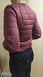 Весняна жіноча куртка колір бордова пудра рожевий чорний хакі бежевий червоний розмір 42 44, фото 9