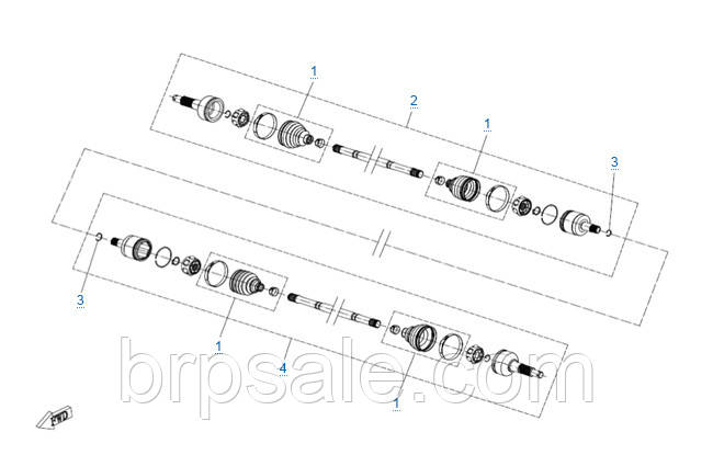Пильник шруса (ODM) CFMoto DUST BOOT KIT, FIXING END