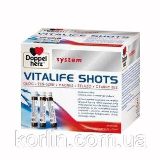 Doppelherz System Vitalife Shots для активності та життєвої сили 25 мл х 30 амп Доставка з ЄС