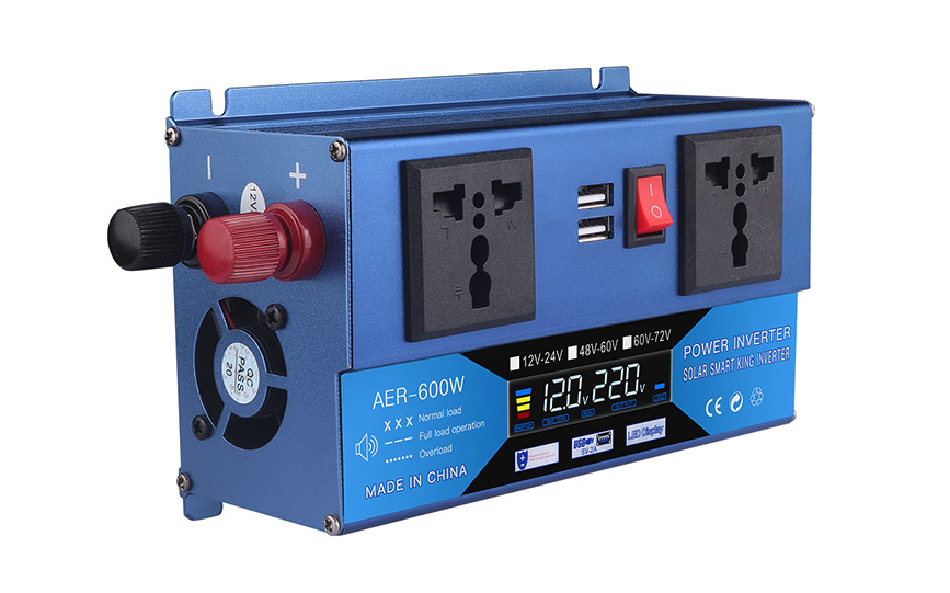 Автомобільний перетворювач напруги інвертор Voltronic USB DC/AC 600 W (ВТ) 12-24 V/220 V Розетка 12-24 В 220 В