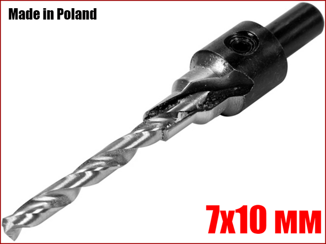 Свердло для дерева під конфірмат 7x10 мм Yato YT-33023