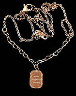 Кулон на ланцюжку Stainless Steel. Сталь. Позолота ЧВ. Ланцюжок: 43-47 см Кулон: 1,4 см