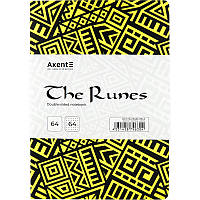 Блокнот двухсторонний Axent The Runes A5 белый точка/нелинов 128л твердая обложка