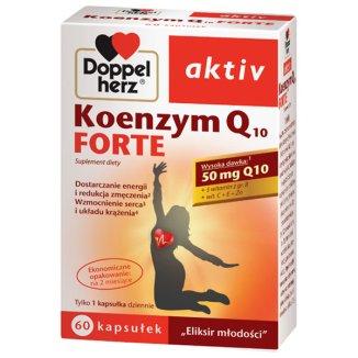 Doppelherz aktiv Koenzym Q10 Forte з вітамінами, еліксир молодості, 60 кап Доставка з ЄС
